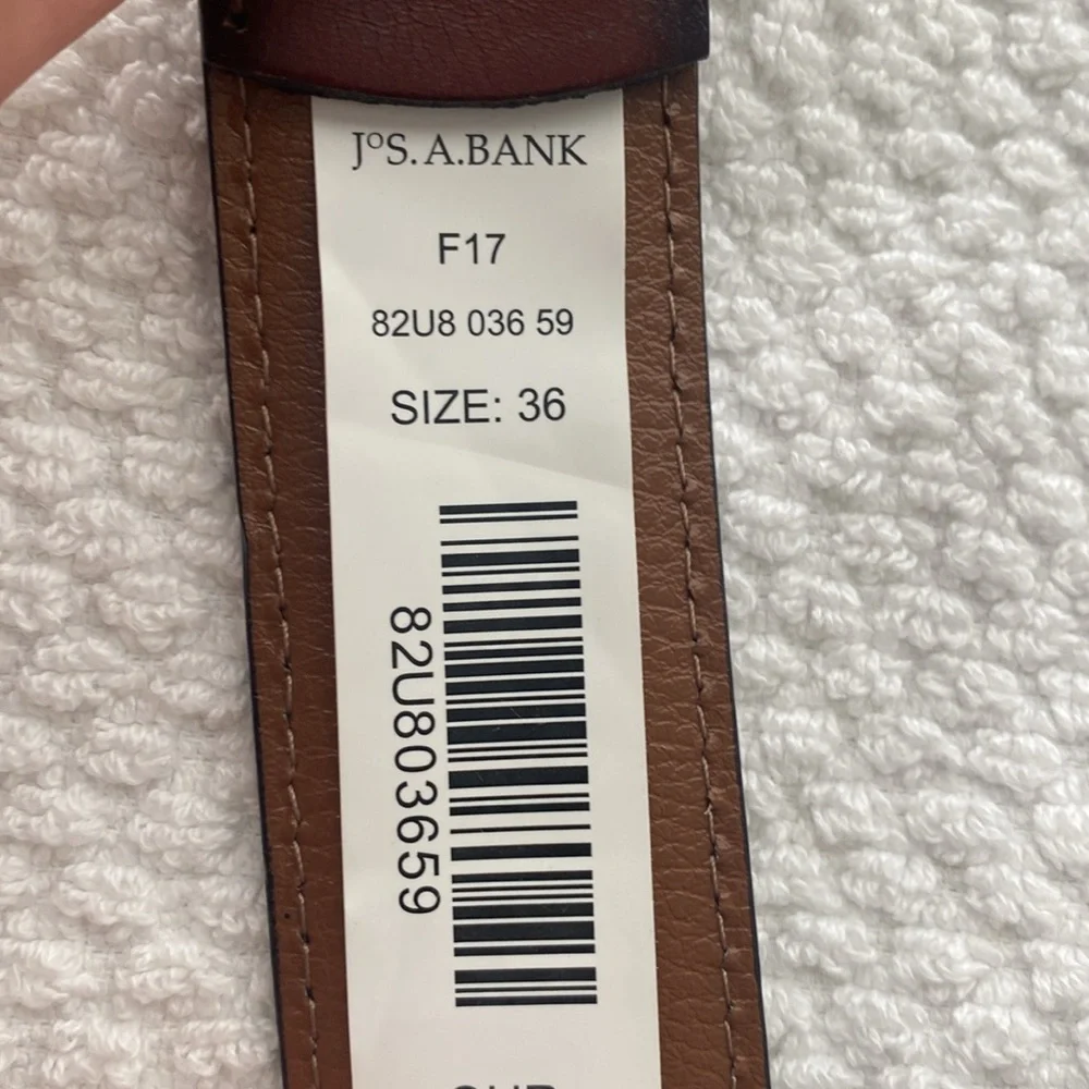 JoS. A. Bank Genuine Brown Leather Belt Size 36/90